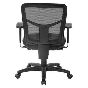OSP Home Furnishings Progrid® Breathable Mesh Manager Chair with Lumbar Support and Ergonomic Synchro Tilt 92553-R107