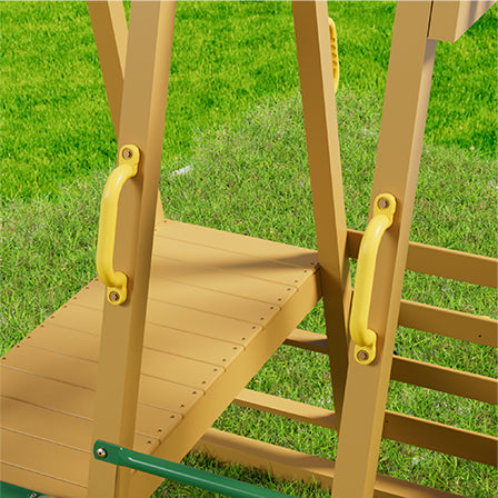 English Elm Epic Backyard Playset with Slide Dual Swings Sandbox and Fir Wood Frame W2992P246442