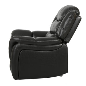 English Elm Christopher Knight Home® - Classic Design Recliner Black Berry PU Upholstery Glider Recliner Spacious Soft Seat Durable Frame Comfort N763P215170B