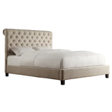 Pietro Beige Linen Chesterfield Bed