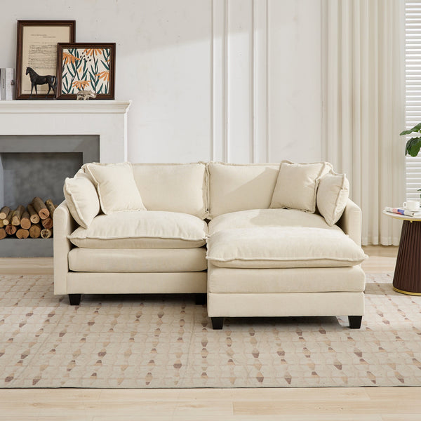 English Elm Cloud Sofa Loveseat – Modular Modern Loveseat With Plush Chenille Fabric For Living Room Comfort W1143S00050