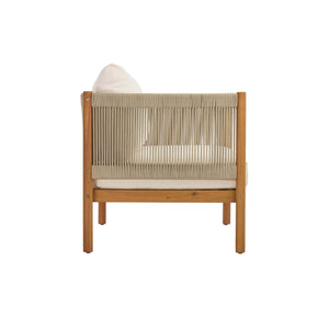 English Elm 4-piece Outdoor Seating Set Solid Acacia Wood Woven Rope Resort Patio Lounge N768P381012L_2_N768P381013L
