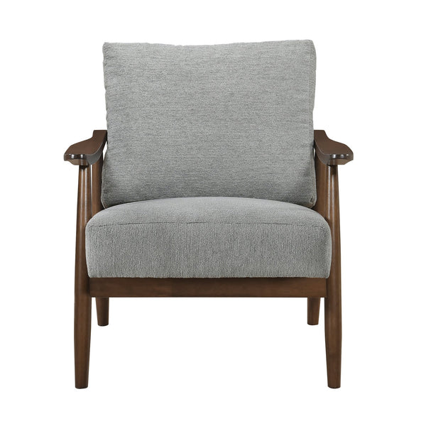 English Elm Modern Plush Accent Chair with Solid Wood Frame, Mid-Century Contemporary Armchair for Cozy Living Rooms and Lounges Gray 31.5 L x 25.25 W x 19.75 H B011P287548