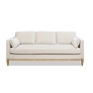 English Elm Jennifer Taylor Home - Knox 84" French Beige Performance Velvet Sofa - Modern Farmhouse Style, Family-Friendly Comfort B2719P238335