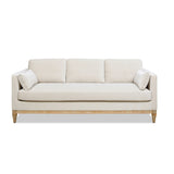 English Elm Knox 84" Modern Farmhouse Sofa, French Beige Performance Velvet