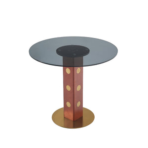 English Elm Modern Round Tempered Glass Dining Table Top for Compact Kitchens and Nooks W1535P478563