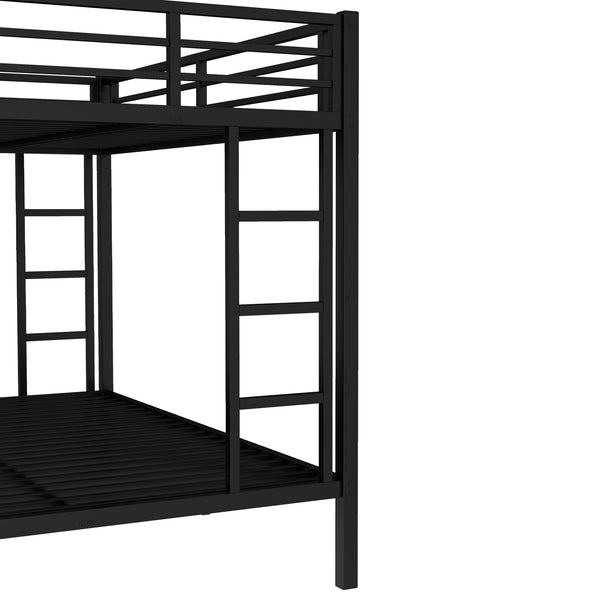 English Elm Metal Twin Xl Over Queen Bunk Bed – Space-Saving Design, Strong Steel Frame, No Box Spring Needed! W1580P336606