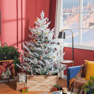 English Elm Homcom 6 Foot Artificial Christmas Tree – Lifelike Pine With 795 Branches, Easy Setup & Durable Base W2225P249667