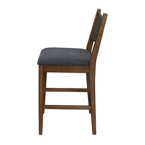 English Elm Arno Rubberwood Counter Stools with Rope Backrest and Charcoal Seat Set of 2 N775P366302B
