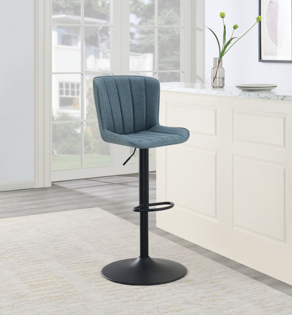 OSP Home Furnishings Kirkdale Height Adj Stool  - Set of 2 Navy