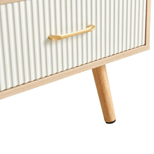 English Elm Rectangle Coffee Table With Solid Wood Legs, Hidden Drawer & Modern Design For Clutter-Free Living W1265P230629-GIGA