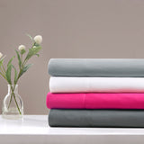 Intelligent Design Microfiber Modern/Contemporary Sheet Set with Side Storage Pockets ID20-1461 Pink