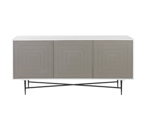 Sunpan VENTANA Sideboard - Large Artisan-Crafted Mango Wood with Modern Metal Frame for Unique Storage Solutions 108782