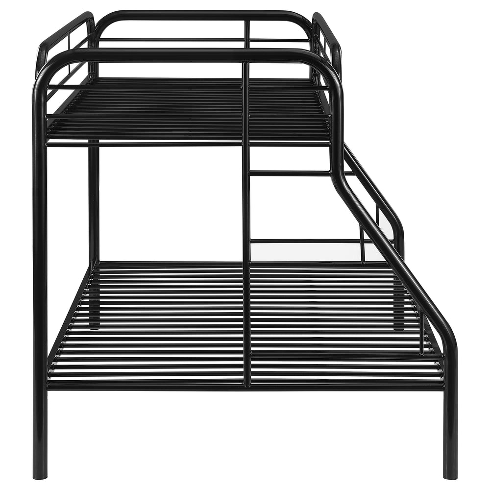 English Elm Celeste Modern Twin Over Full Metal Bunk Bed With Rung Ladder - Stylish Space-Saving Design B062P340732
