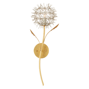 Dandelion Silver & Gold Wall Sconce - Elegant Nature-Inspired Design with Handcrafted Wrought Iron