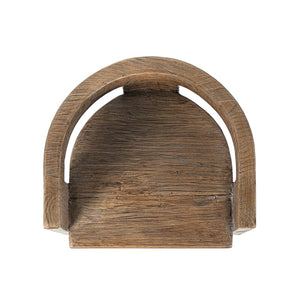 English Elm Soren Reclaimed Elm Sculptural Dining Chair with Wraparound Back Wabi-sabi Craft Brown B2719P474457