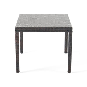 English Elm Christopher Knight Home® - RHODE Outdoor 7PC Rectangular Rattan Table Set - Brown Wicker on Iron Frame, Seats 6, Weatherproof N776P339672D