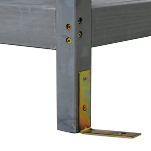 English Elm TOPMAX 66" Potting Bench Gray - Fir Wood Garden Workstation with 36" Counter, 2 Drawers, Shelves, Anti-Tip Device N717P221500E