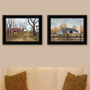 English Elm "country Roads Collection" Billy Jacobs 2-piece Rustic Americana Framed Wall Art Set B06787780