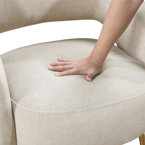 English Elm Modern Velvet Accent Chair Plush Foam Seat Gold Leg Base for Living Room Taupe B011P458636