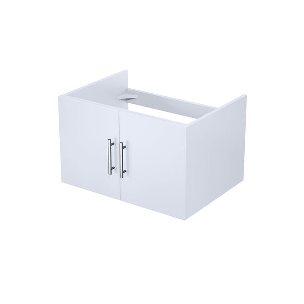 English Elm Glossy White Bath Vanity - 30" W X 22" D, Modern Design With Spacious Storage & Soft-Close Doors B2731P258474