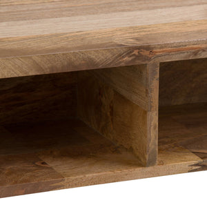 English Elm Hunter Lift Top Coffee Table - Handcrafted Mango Wood With Hidden Storage & Industrial Style Design B136P158727