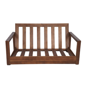 English Elm Christopher Knight Home® - WESTCHESTER Acacia Wood Loveseat and Coffee Table Set with Floor-Chair Design and Water-Resistant Cushions Beige,Mocha 55.75 L x 32.75 W x 18.6 H N776P301043M