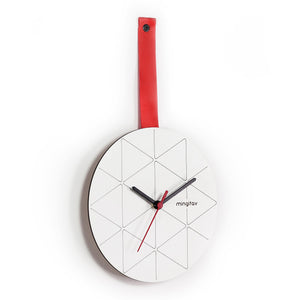 English Elm Minuet Wall Clock Sleek Minimalist Design with Large Numerals and Quiet Quartz Movement for Home decor Red B029P210061