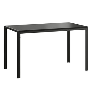 English Elm Dining Table Mid Century Modern Mdf Top Steel Legs Seats Six Small Space T3623P433791