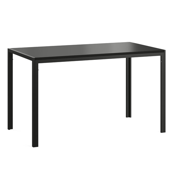 English Elm Dining Table Mid Century Modern Mdf Top Steel Legs Seats Six Small Space T3623P433791
