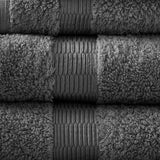 Madison Park Signature Luce Glam/Luxury 100% Egyptian Cotton 6 Piece Towel Set MPS73-477 Charcoal