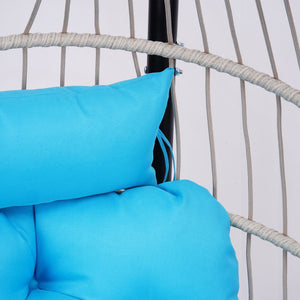 English Elm Outdoor Oversized Wicker Egg Chair With Stand - Cozy Indoor & Outdoor Swing For Relaxation & Style W2500P256912-GIGA