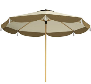 English Elm Vented Patio Umbrella 8.7 Ft Upf 50 Polyester Canopy for Outdoor Dining Areas T3971P427355