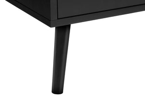 English Elm Accent Side Table Rustic Grey Laminate Compact Storage Cabinet Transitional Bedroom Black B2710P461705