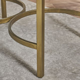 Christopher Knight Home® - Noble House - Siryen Modern Mirror Finished Side Table with Gold Iron Accents