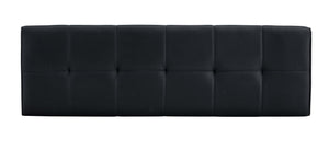 English Elm Dining Bench Faux Leather Upholstered Seat with Arched Metal Legs for Modern Interiors W3493P449289
