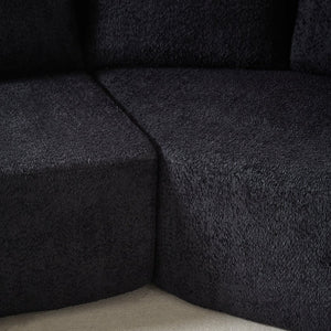 English Elm [video]106.3-inch V-shape Modular Chenille Sectional Sofa with Ottomans for Living Rooms W3505P383965