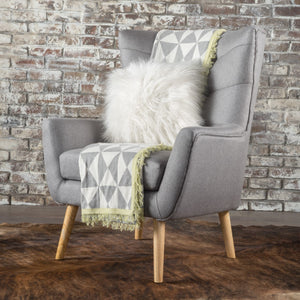 Christopher Knight Home® - Noble House - Tamsin Grey Fabric Mid Century Club Chair