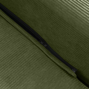 English Elm 81'' Corduroy Floor Sofa Convertible Loveseat Futon Sleeper with Foam Fill and Pillows Green W1117P459731