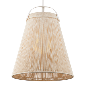 Parnell Pendant Light - Elegant Modern Design with Kraft Paper Twine and Frosted Glass Glow