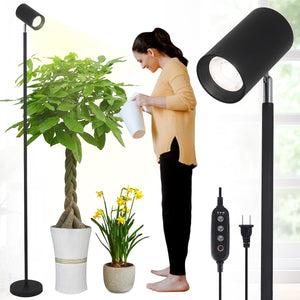 English Elm Grow Lights Stand For Indoor Plants - Full Spectrum 20W Cob Led Lamp With Timer & Adjustable Height W2738P185438