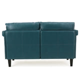 Christopher Knight Home® - Noble House - Bellerose Teal Leather Settee