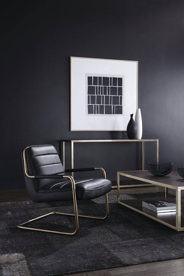 Sunpan Split Personality Wall Art - Stunning Hand-Painted Diptych with Natural Wood Floater Frame, 48" x 48"