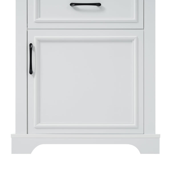 English Elm 71-inch Freestanding Bathroom Vanity with Soft-Close Doors, Adjustable Shelves, Drawers & Anti-Tip Stability N729P335588K