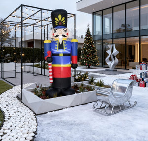English Elm Blow-up Nutcracker Soldier 8 Foot Tall Led Yard Inflatable Holiday Lawn Decor T3971P414728