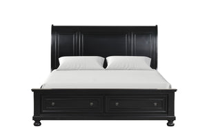 English Elm Meade Modern Black King Bed With Storage Drawers – Stylish, Durable Design For Organized Bedrooms B078S00570