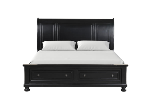 English Elm Meade Modern Black King Bed With Storage Drawers – Stylish, Durable Design For Organized Bedrooms B078S00570
