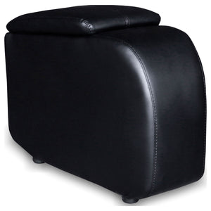 English Elm Greenfield Luxurious Black 4-Seater Home Theater Recliner Set With Console & Drink Holders B062S00956