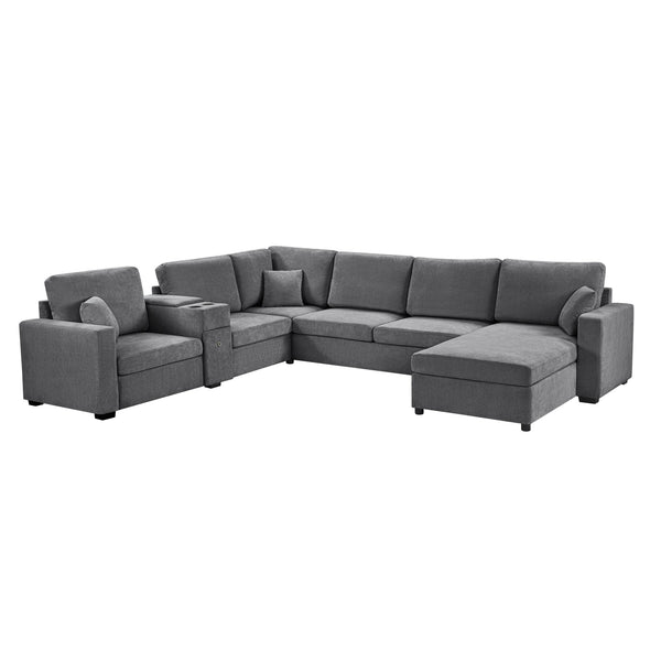 English Elm Swivel Barrel Accent Chair Chenille Tufted Round Club Seat for Living Room Lounge Grey N719S002350E