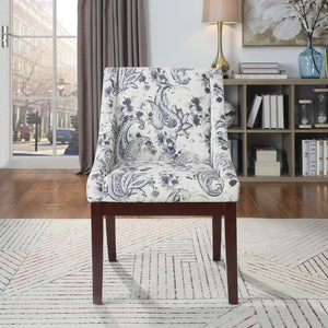 OSP Home Furnishings Monarch Dining Chair Paisley Charcoal